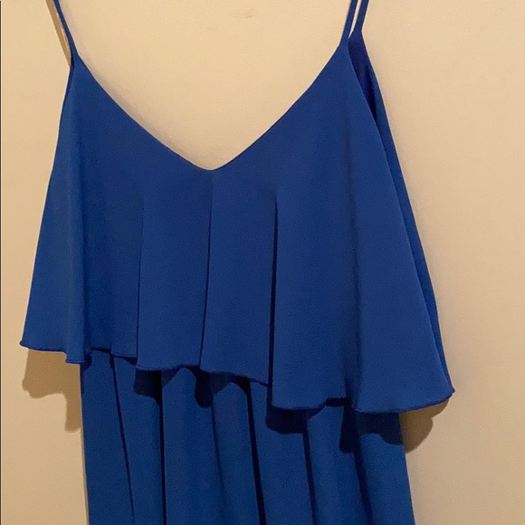 Lovely Day - Blue dressy tank top w/ built in bra - Picture 2 of 4